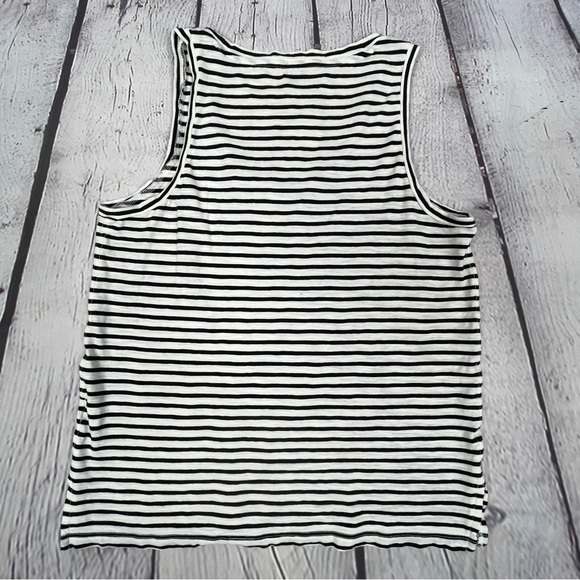 MADEWELL black & white striped cotton tank top, size S - Picture 7 of 12